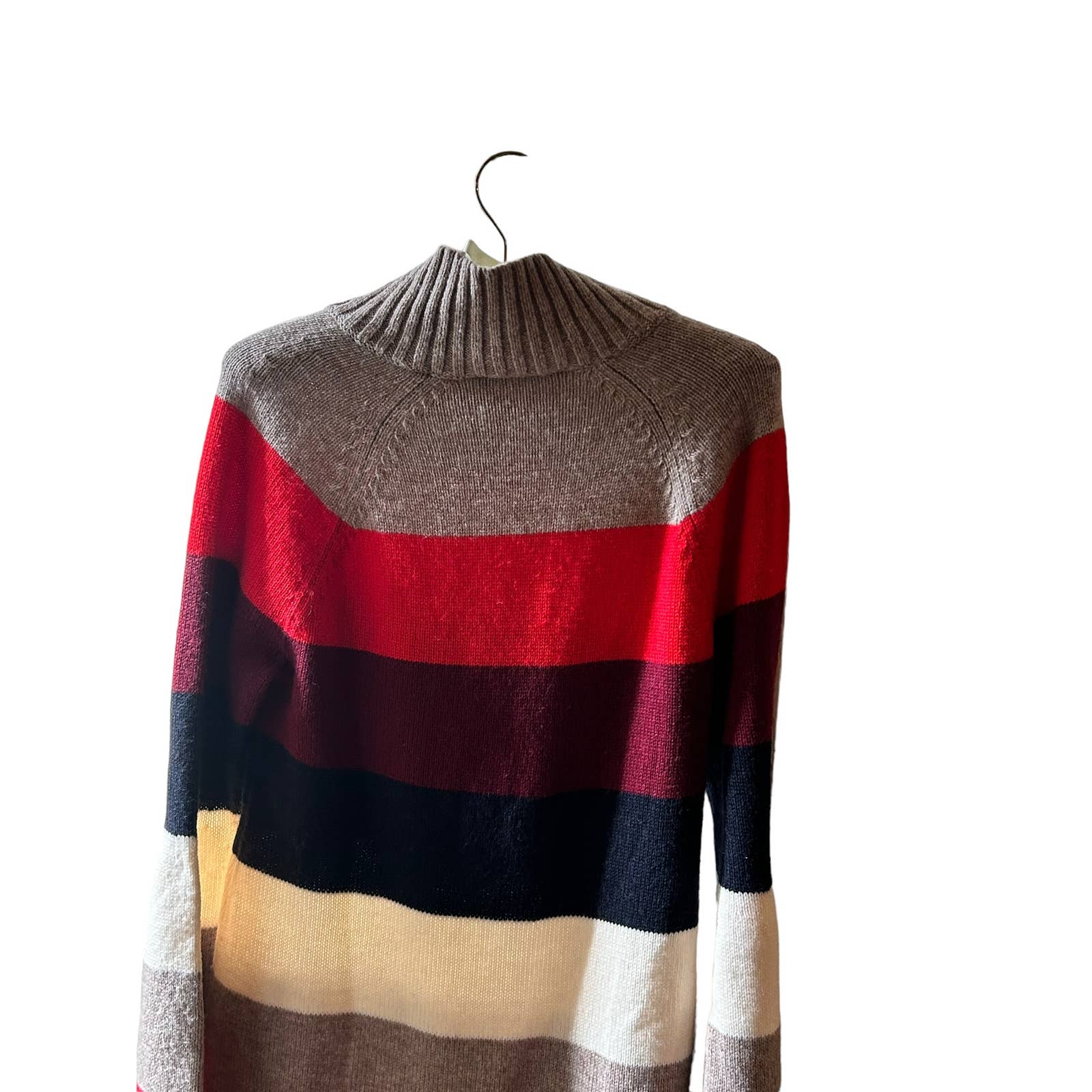 Loft Ann Taylor Women Medium Mohair Striped Pullover Sweater